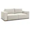 Image de Bobochic canapé droit convertible coffre chelsea gros côtelé doux beige CHELSEA
