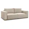 Image de Bobochic canapé droit convertible coffre chelsea gros côtelé doux taupe CHELSEA