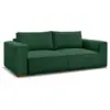 Image de Bobochic canapé droit convertible coffre chelsea gros côtelé doux vert CHELSEA