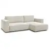 Image de Bobochic canapé d'angle réversible convertible coffre chelsea gros côtelé doux beige réversible CHELSEA