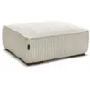 Image de Bobochic pouf chelsea gros côtelé doux beige CHELSEA