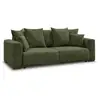 Image de Bobochic canapé droit convertible sidonie tissu chiné vert SIDONIE