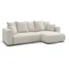 Image de Bobochic canapé d'angle convertible réversible coffre sidonie tissu chiné beige SIDONIE