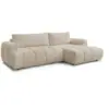 Image de Bobochic canapé d'angle convertible fuji tissu bouclette beige angle droit FUJI