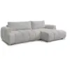 Image de Bobochic canapé d'angle convertible fuji tissu bouclette gris clair angle droit FUJI
