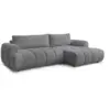 Image de Bobochic canapé d'angle convertible fuji tissu bouclette gris foncé angle droit FUJI