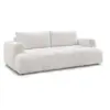 Image de Bobochic canapé droit convertible 3 places fuji tissu bouclette blanc FUJI
