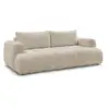 Image de Bobochic canapé droit convertible 3 places fuji tissu bouclette beige FUJI