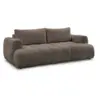 Image de Bobochic canapé droit convertible 3 places fuji tissu bouclette marron FUJI