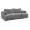 Image de Bobochic canapé droit convertible 3 places fuji tissu bouclette gris foncé FUJI