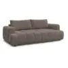 Image de Bobochic canapé droit convertible 3 places fuji tissu lisse taupe FUJI