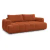 Image de Bobochic canapé droit convertible 3 places fuji tissu lisse orange FUJI
