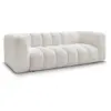 Image de Bobochic canapé droit fixe 3 places talia tissu bouclette blanc TALIA