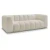 Image de Bobochic canapé droit fixe 3 places talia tissu bouclette beige TALIA
