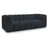 Image de Bobochic canapé droit fixe 3 places talia tissu bouclette bleu foncé TALIA