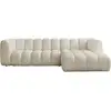 Image de Bobochic canapé d'angle fixe talia tissu bouclette beige angle droit TALIA