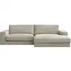 Image de Bobochic canapé d'angle fixe compact leonard tissu texturé beige angle droit LEONARD