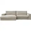 Image de Bobochic canapé d'angle fixe compact leonard tissu texturé beige angle gauche LEONARD