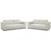 Image de Bobochic ensemble canapé droit fixe 3 + 2 places chelsea gros côtelé doux beige CHELSEA