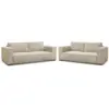 Image de Bobochic ensemble canapé droit fixe 3 + 2 places chelsea gros côtelé doux taupe CHELSEA