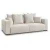 Image de Bobochic canapé droit fixe 3 places sidonie tissu chiné beige SIDONIE