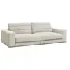 Image de Bobochic canapé droit fixe 3 places sierra tissu texturé beige SIERRA