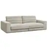 Image de Bobochic canapé droit fixe 3 places sierra tissu texturé taupe SIERRA