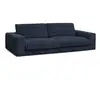Image de Bobochic canapé droit fixe 3 places sierra tissu texturé bleu foncé SIERRA