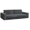 Image de Bobochic canapé droit fixe 3 places sierra tissu texturé gris foncé SIERRA