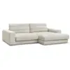 Image de Bobochic canapé d'angle fixe sierra tissu texturé beige angle droit SIERRA