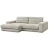 Image de Bobochic canapé d'angle fixe sierra tissu texturé taupe angle gauche SIERRA