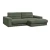 Image de Bobochic canapé d'angle fixe sierra tissu texturé vert foncé angle droit SIERRA