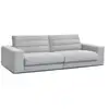 Image de Bobochic canapé droit fixe 3 places sierra velours gris clair SIERRA