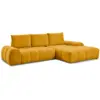 Image de Bobochic canapé d'angle convertible coffre everest tissu texturé jaune angle droit EVEREST