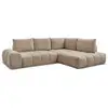 Image de Bobochic canapé d'angle l convertible coffre everest tissu texturé taupe angle droit EVEREST