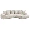 Image de Bobochic canapé d'angle l convertible coffre everest tissu texturé beige angle droit EVEREST