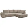 Image de Bobochic canapé d'angle l convertible coffre everest tissu chiné taupe angle droit EVEREST
