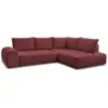 Image de Bobochic canapé d'angle l convertible coffre everest tissu chiné rouge angle droit EVEREST