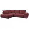 Image de Bobochic canapé d'angle l convertible coffre everest tissu chiné rouge angle gauche EVEREST