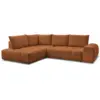 Image de Bobochic canapé d'angle l convertible coffre everest tissu chiné orange angle gauche EVEREST