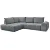 Image de Bobochic canapé d'angle l convertible coffre everest tissu chiné gris foncé angle gauche EVEREST