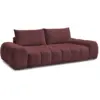 Image de Bobochic canapé droit convertible coffre everest tissu chiné rouge EVEREST