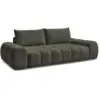 Image de Bobochic canapé droit convertible coffre everest tissu chiné vert EVEREST