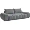 Image de Bobochic canapé droit convertible coffre everest tissu chiné gris foncé EVEREST