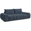 Image de Bobochic canapé droit convertible coffre everest tissu chiné bleu foncé EVEREST