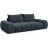 Image de Bobochic canapé droit convertible coffre everest tissu texturé bleu foncé EVEREST