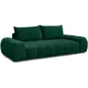 Image de Bobochic canapé droit convertible coffre everest tissu texturé vert EVEREST