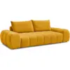 Image de Bobochic canapé droit convertible coffre everest tissu texturé jaune EVEREST