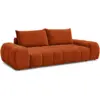 Image de Bobochic canapé droit convertible coffre everest tissu texturé orange EVEREST