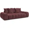 Image de Bobochic canapé droit convertible coffre everest tissu chiné rouge EVEREST